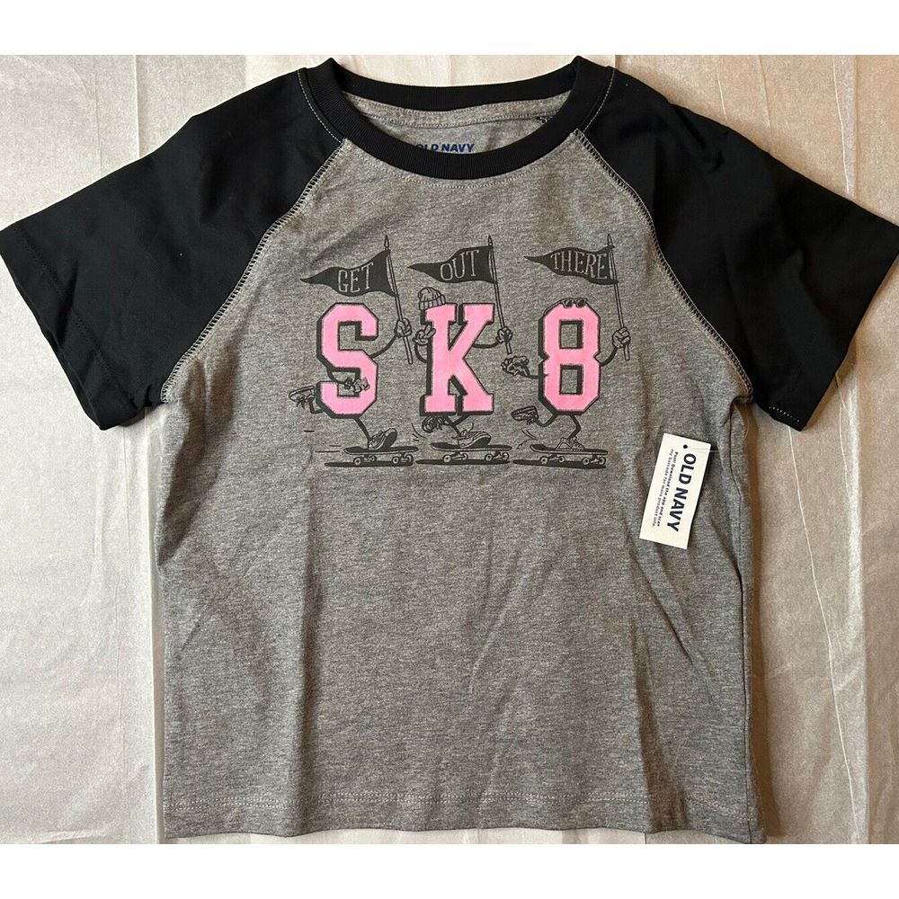 Boys Size XL 14-16 Old Navy Shirt‎ Black&gray NEW With Tags